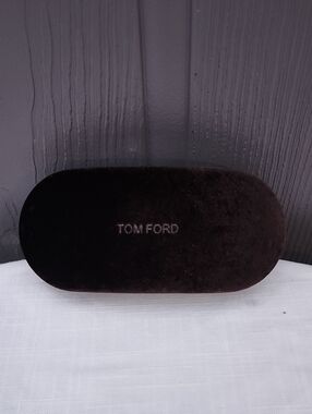 Tom Ford Dark Brown Velvet Eyewear Case Empty Case